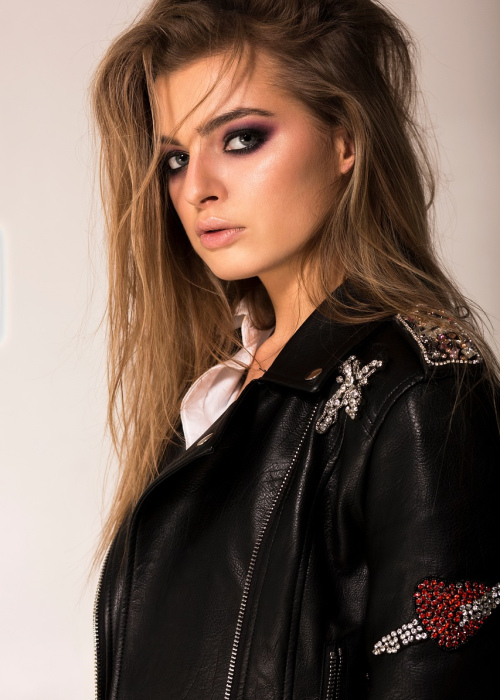 Veste en cuir pour femme